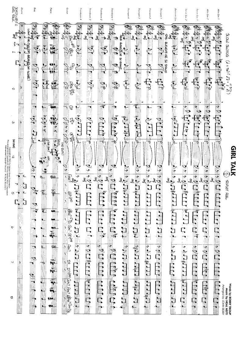 Girl Talk score preview