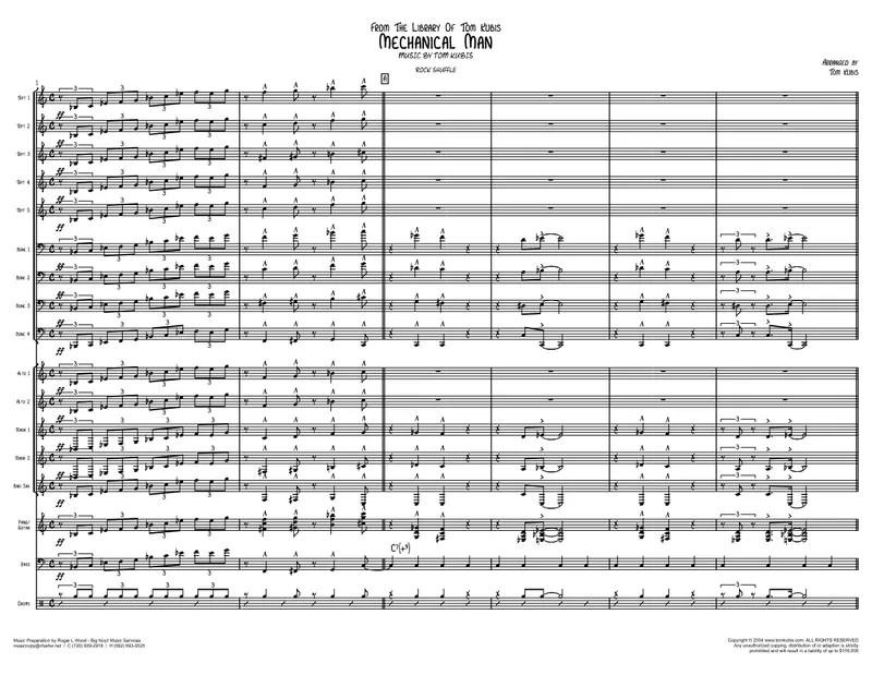 Mechanical Man score preview
