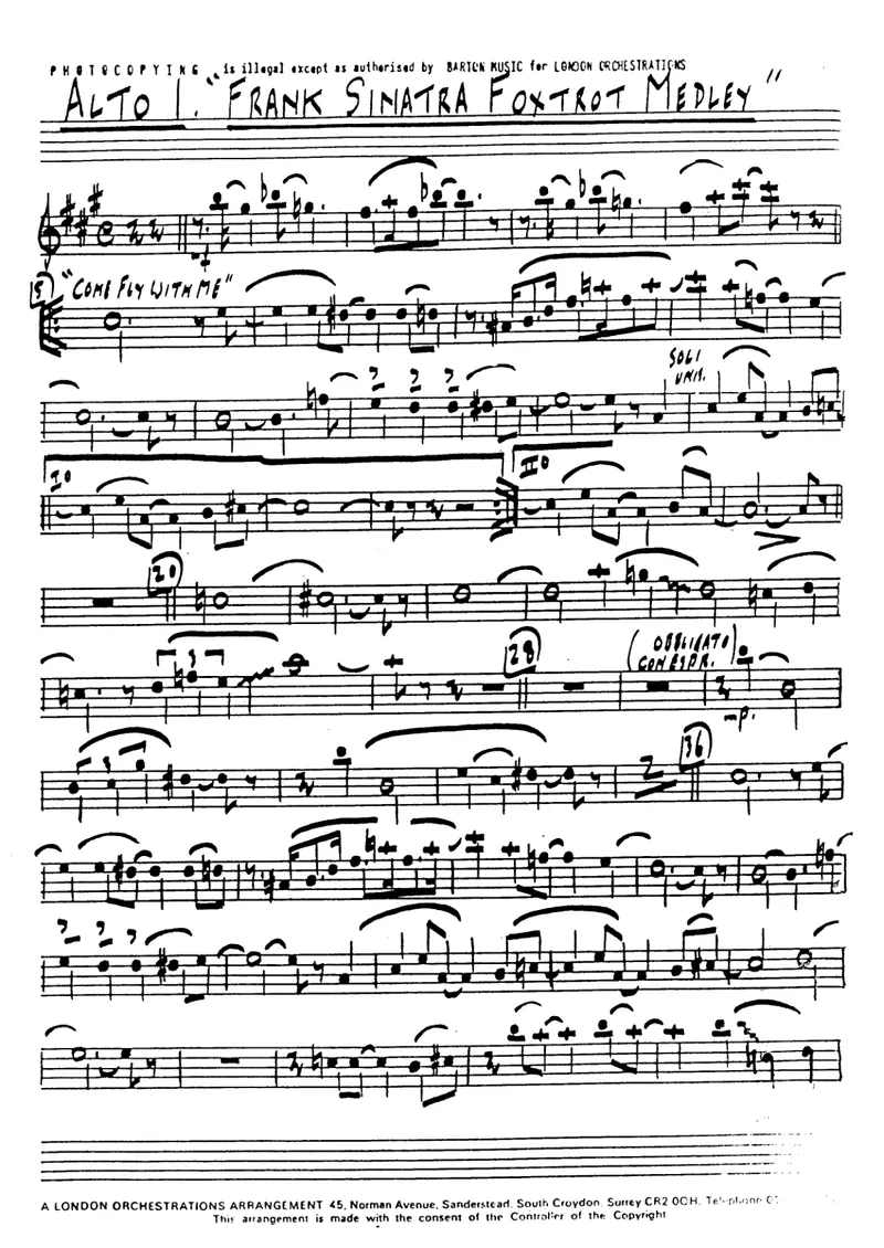 Sinatra Foxtrot Medley (London Band) score preview