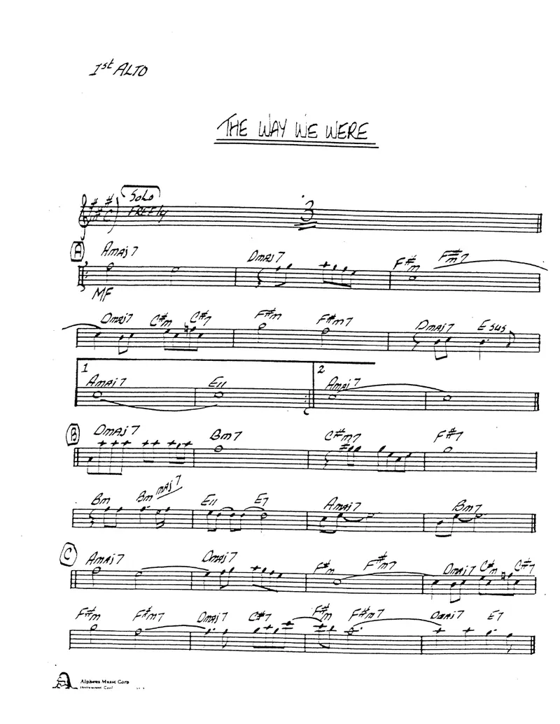 The Way We Were score preview