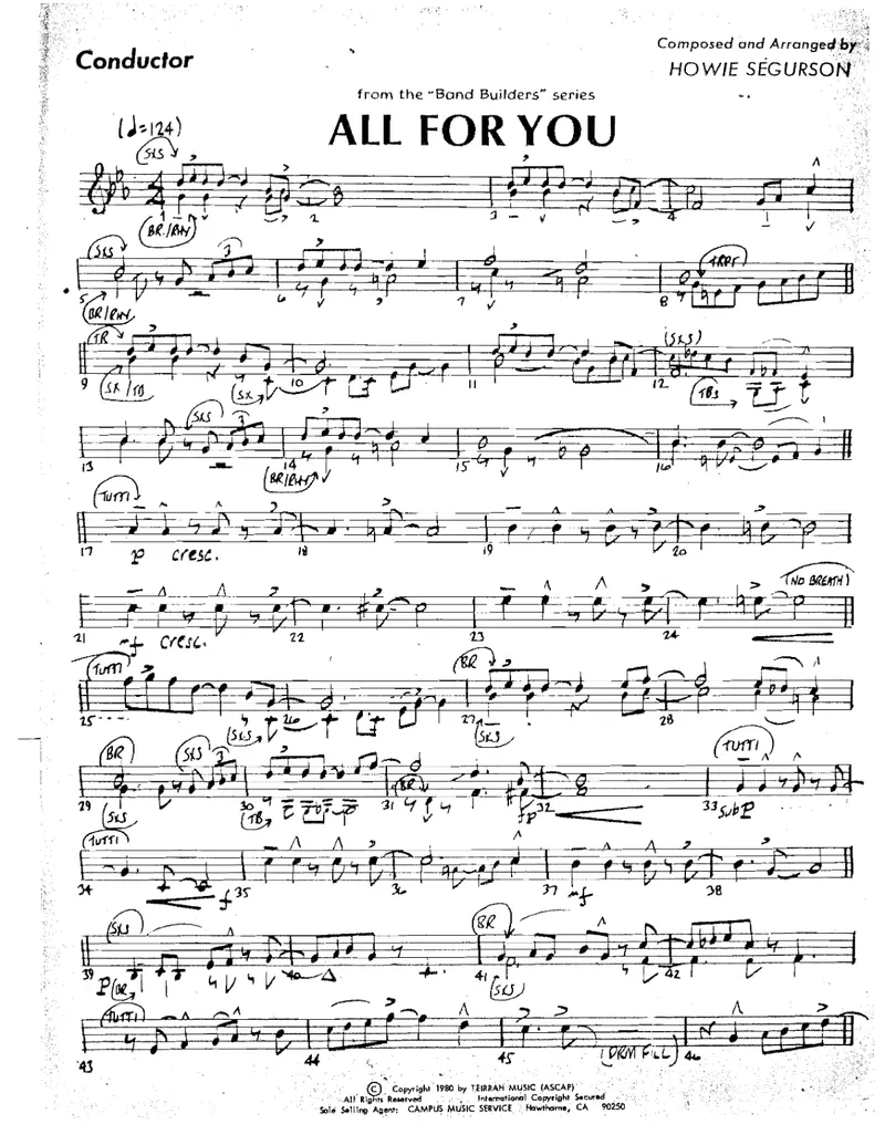 All For You score preview