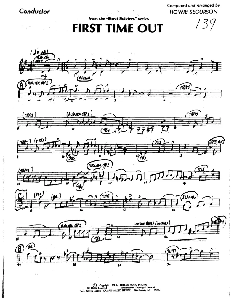 First Time Out score preview