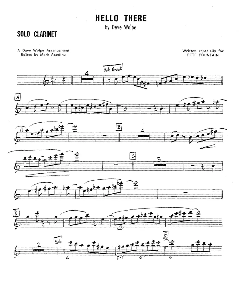 Hello There score preview