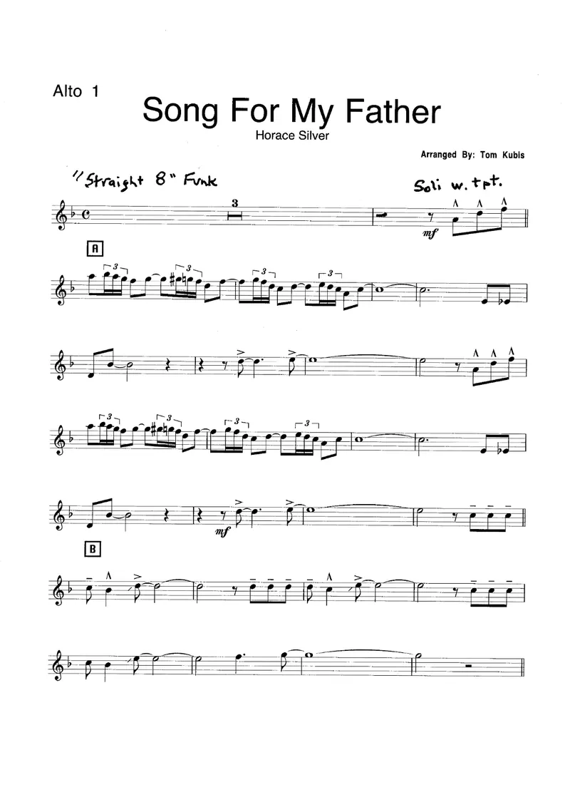 Song For My Father score preview