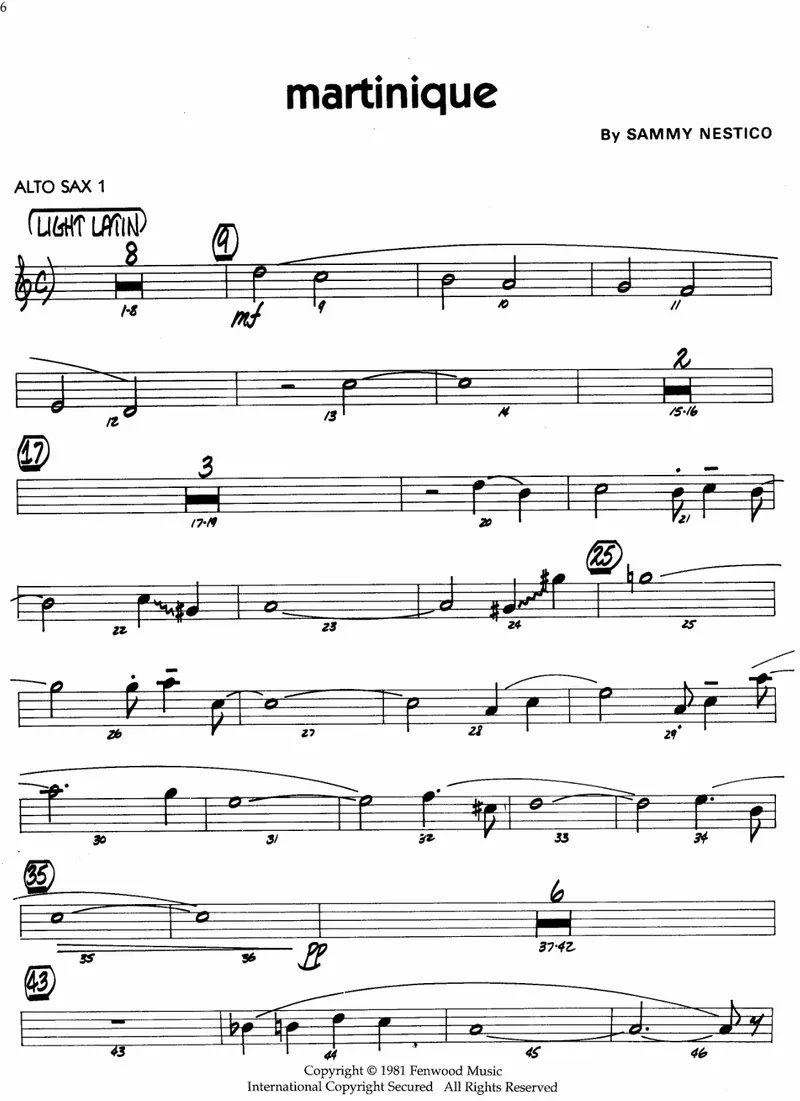 Martinique [S.Nestico] score preview