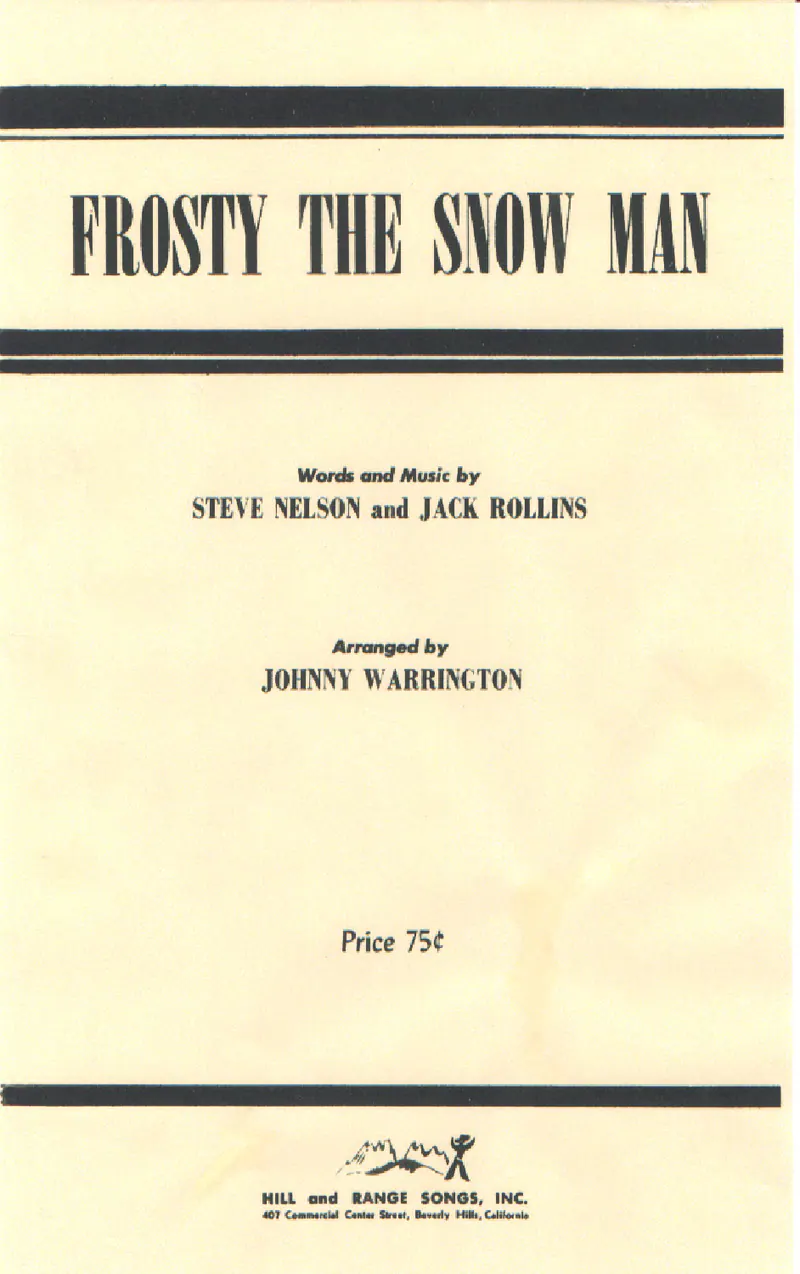 Frosty The Snowman score preview