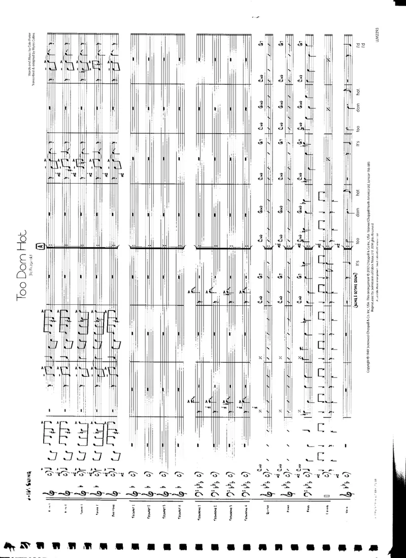 Too Darn Hot score preview