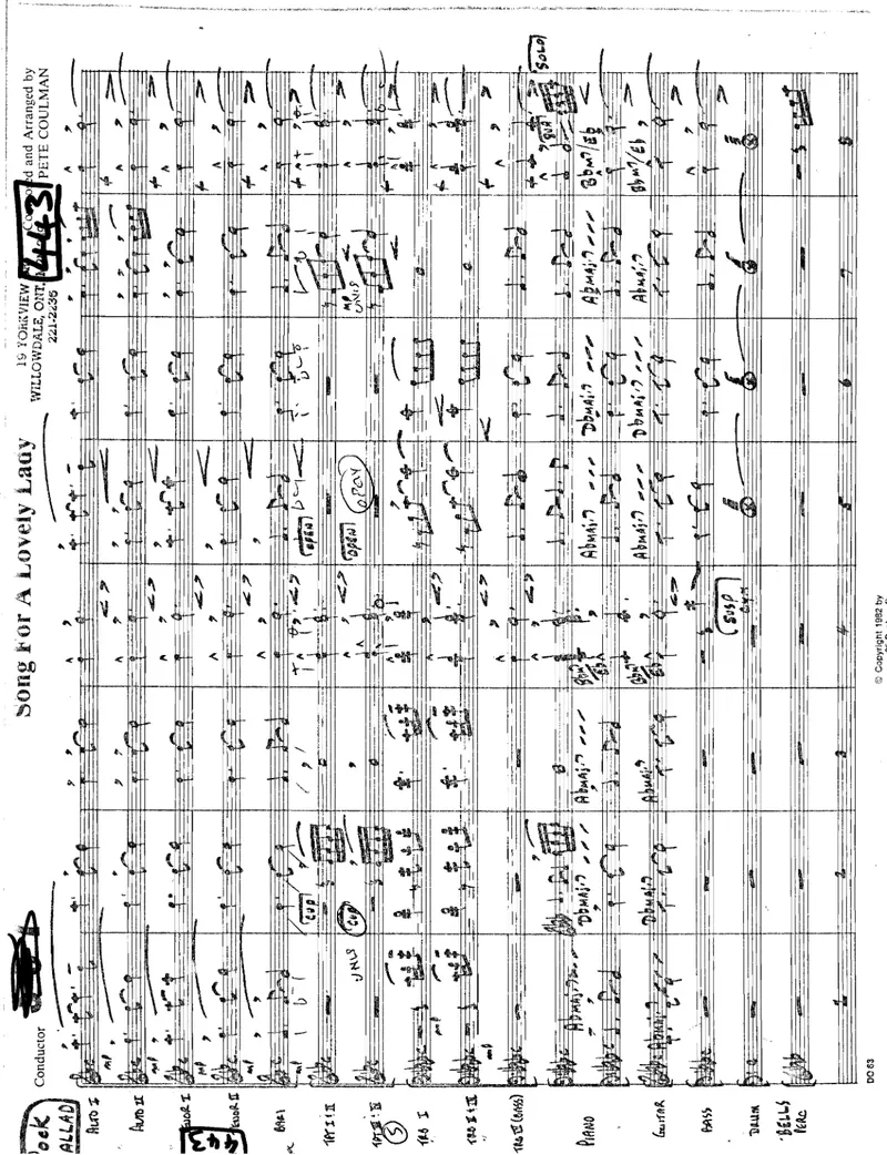 Song For A Lovely Lady score preview