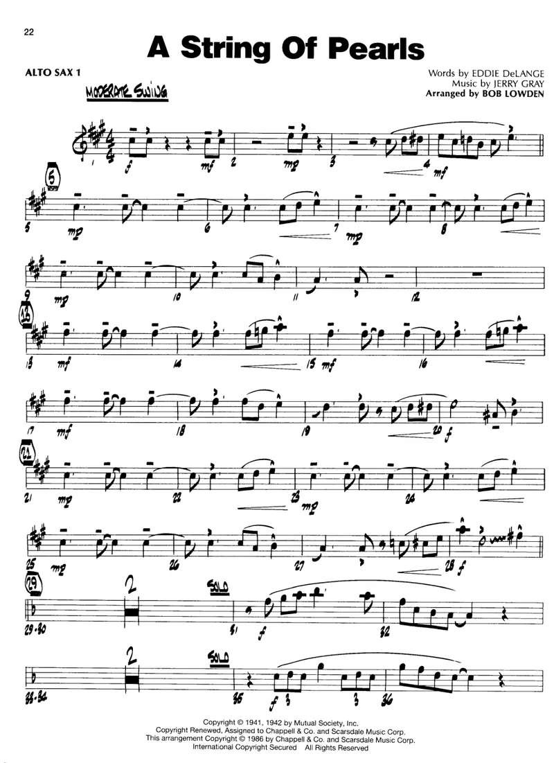 A String Of Pearls score preview