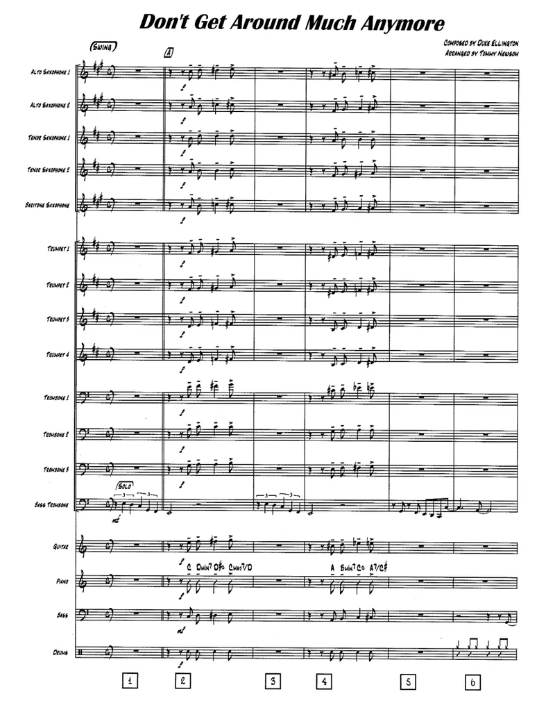 Don't Get Around Much Anymore score preview