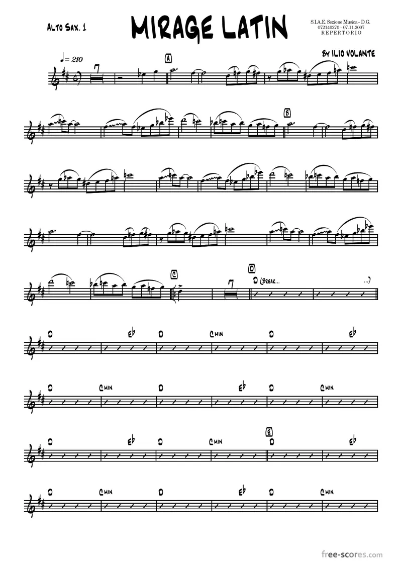 Mirage Latin score preview
