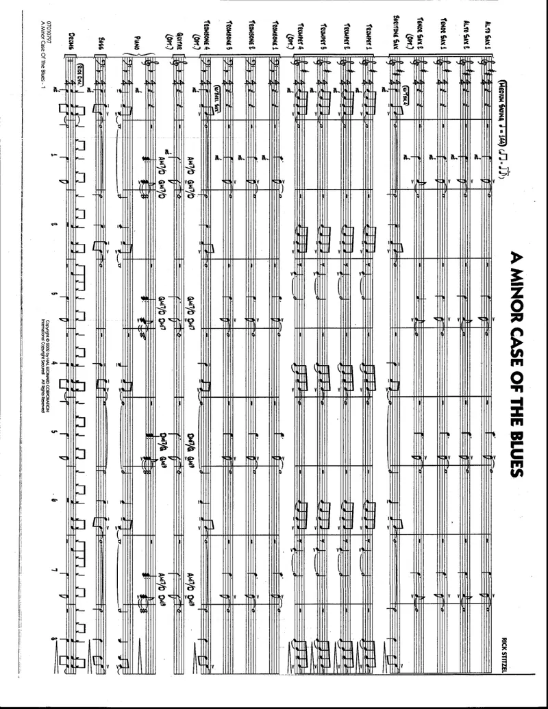 A Minor Case Of The Blues score preview