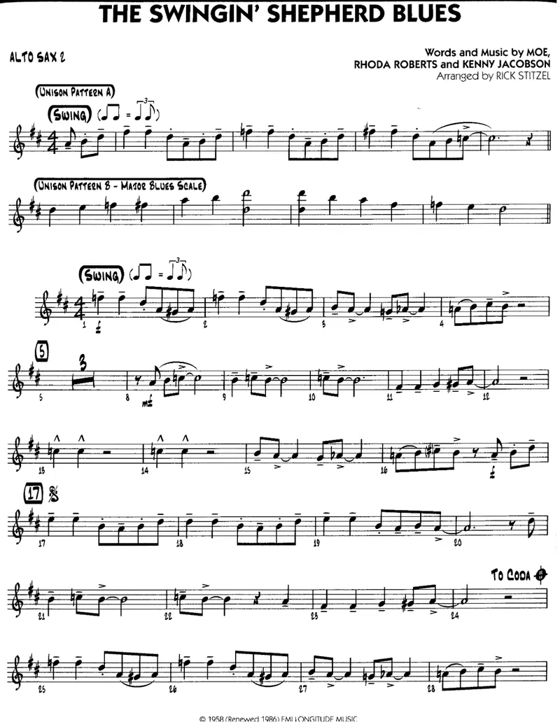 The Swingin' Shepherd Blues score preview