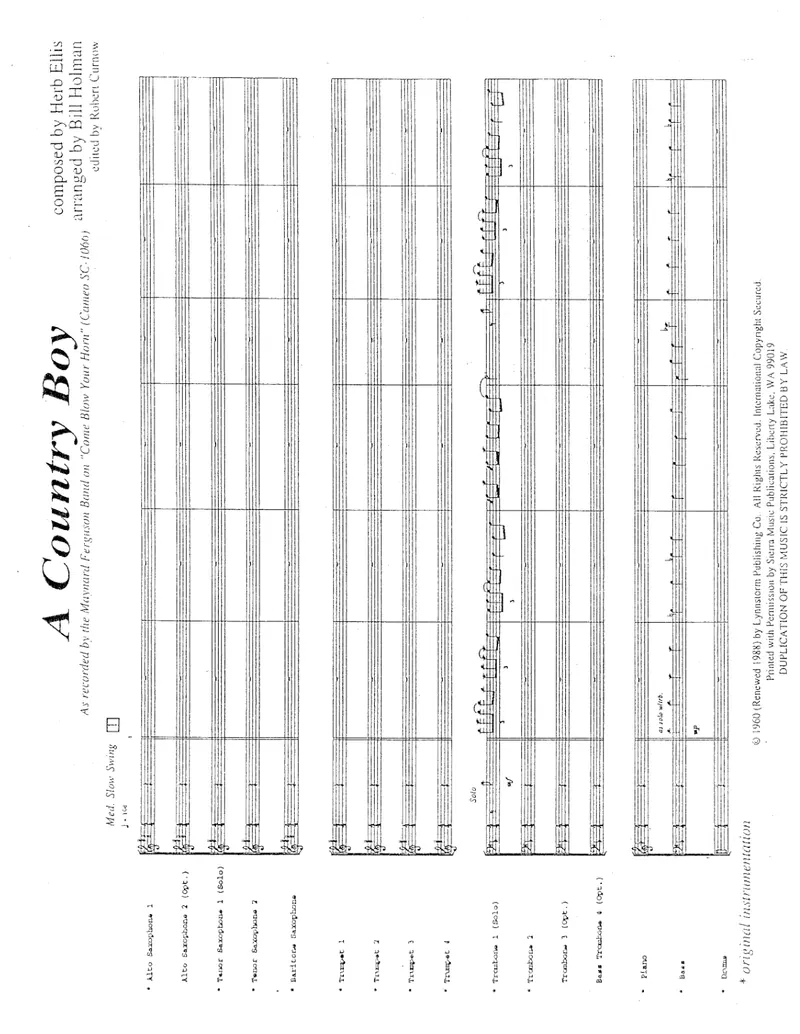 A Country Boy score preview