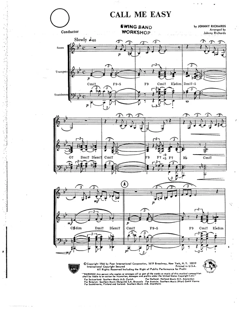 Call Me Easy score preview