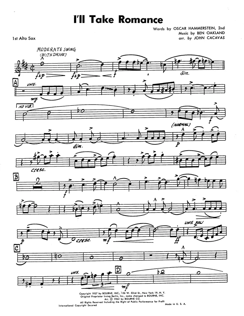I'LL Take Romance score preview