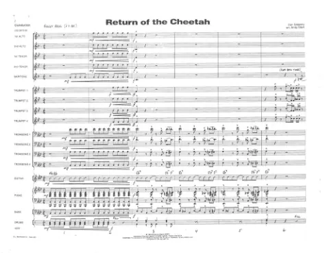 Return Of The Cheetah score preview
