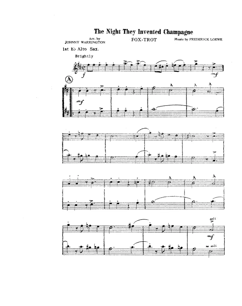 The Night They Invented Champagne score preview