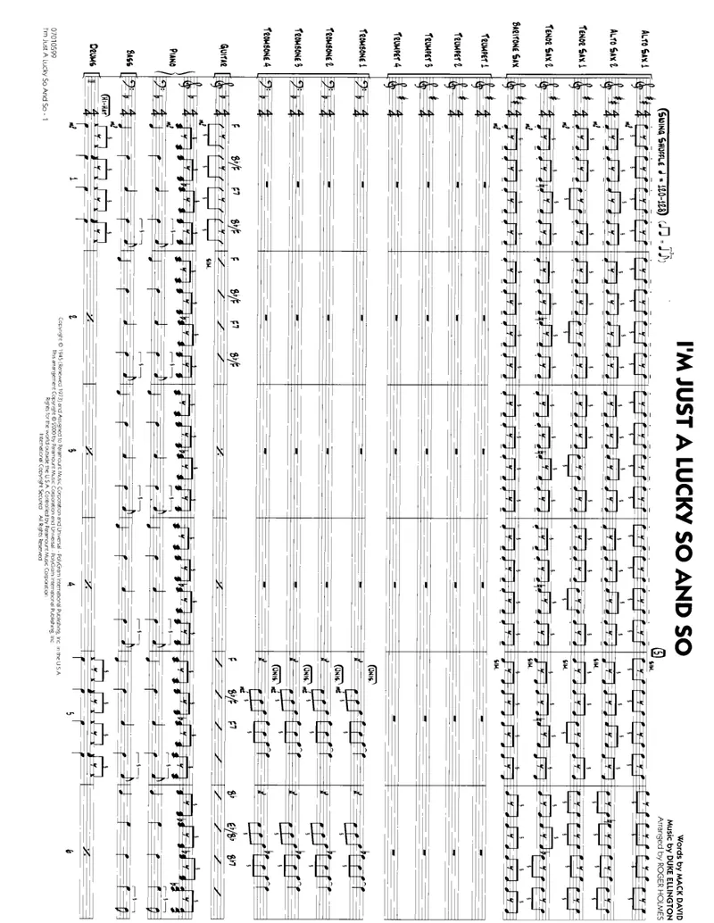 I'm Just A Lucky So And So score preview