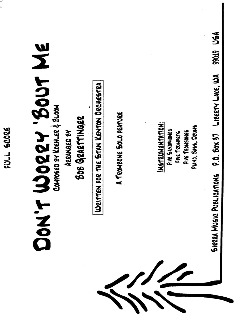 Don't Worry 'Bout Me score preview