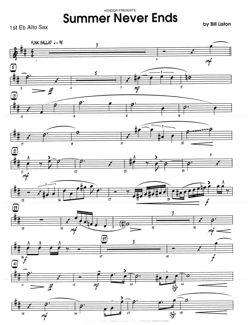 Summer Never Ends score preview