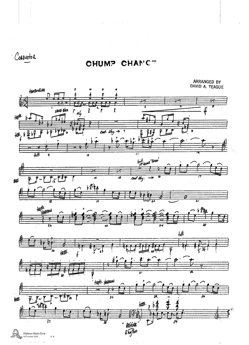 Chump Change score preview