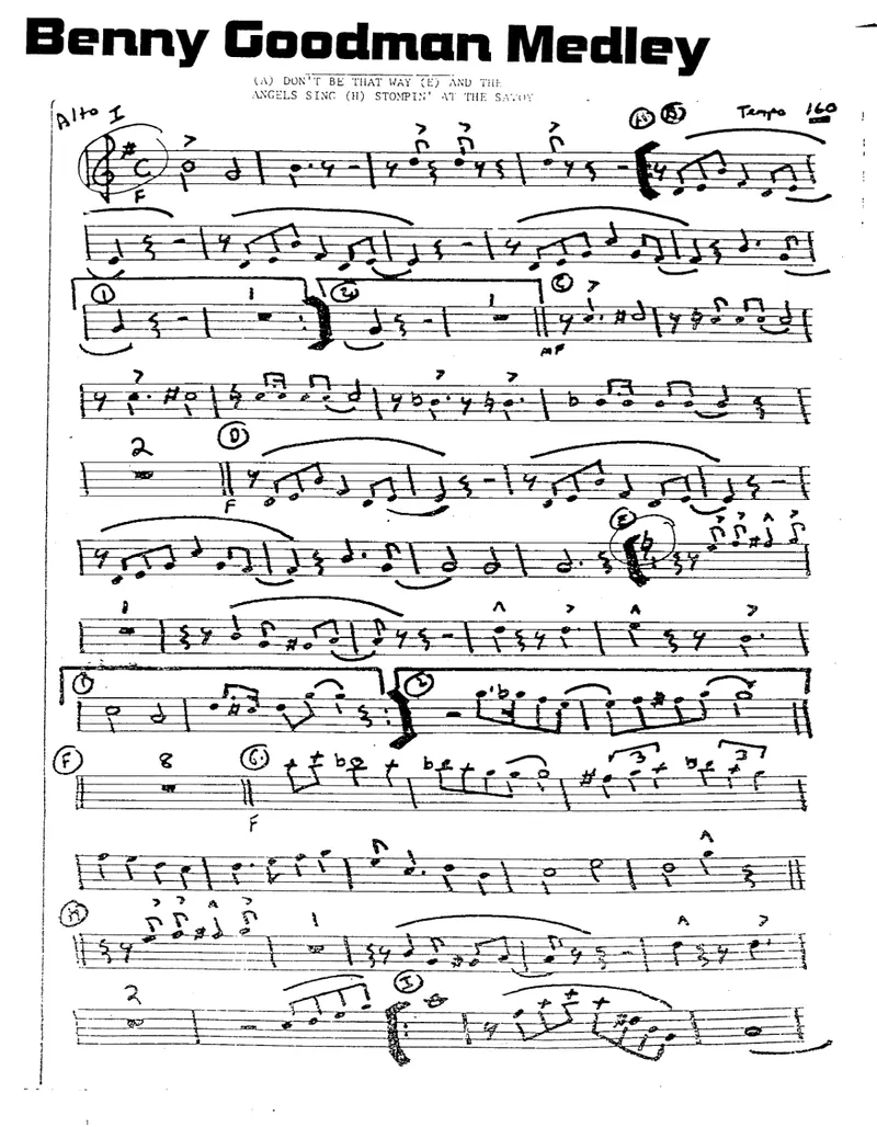 Benny Goodman Medley score preview