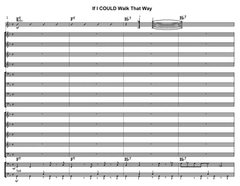 If I Could Walk That Way score preview