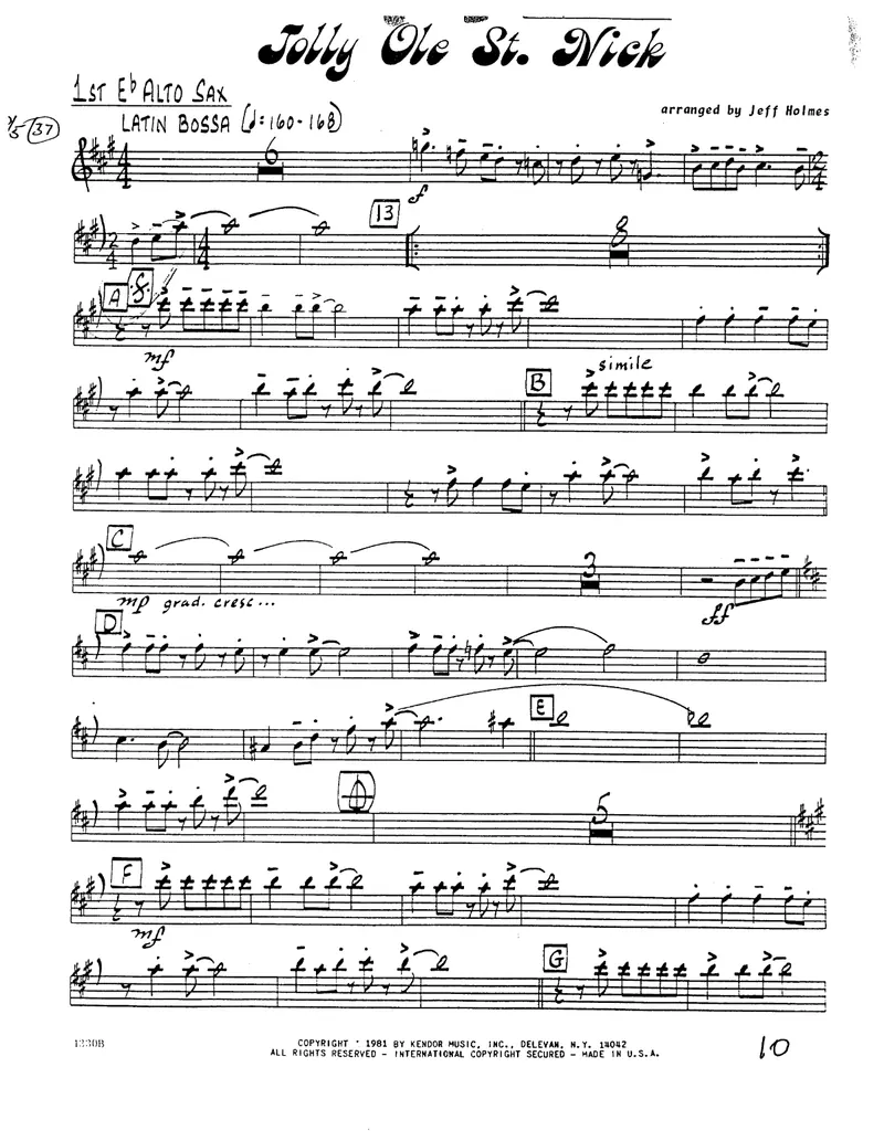 Jolly Ole St. Nick score preview