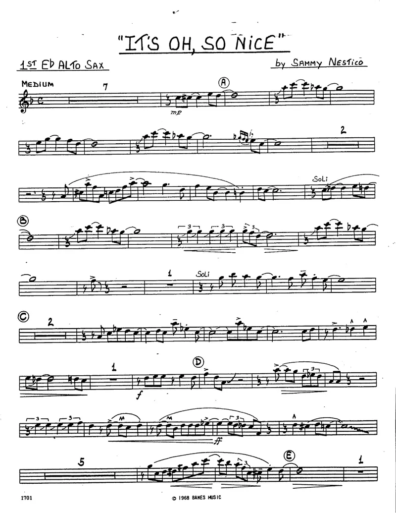It's Oh, So Nice score preview