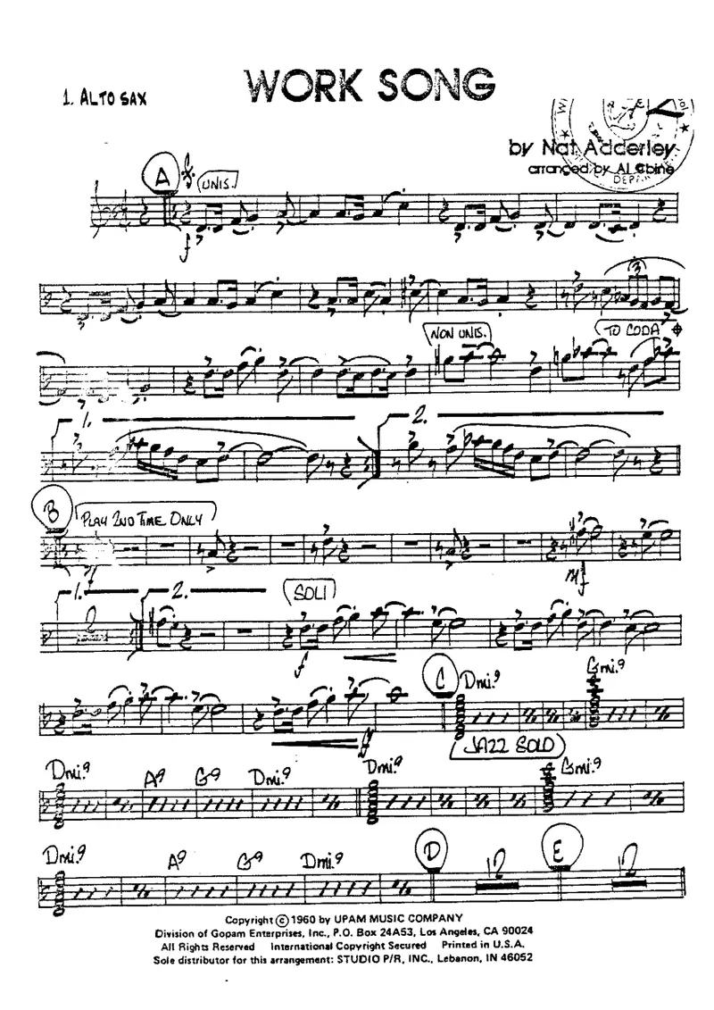 Work Song score preview