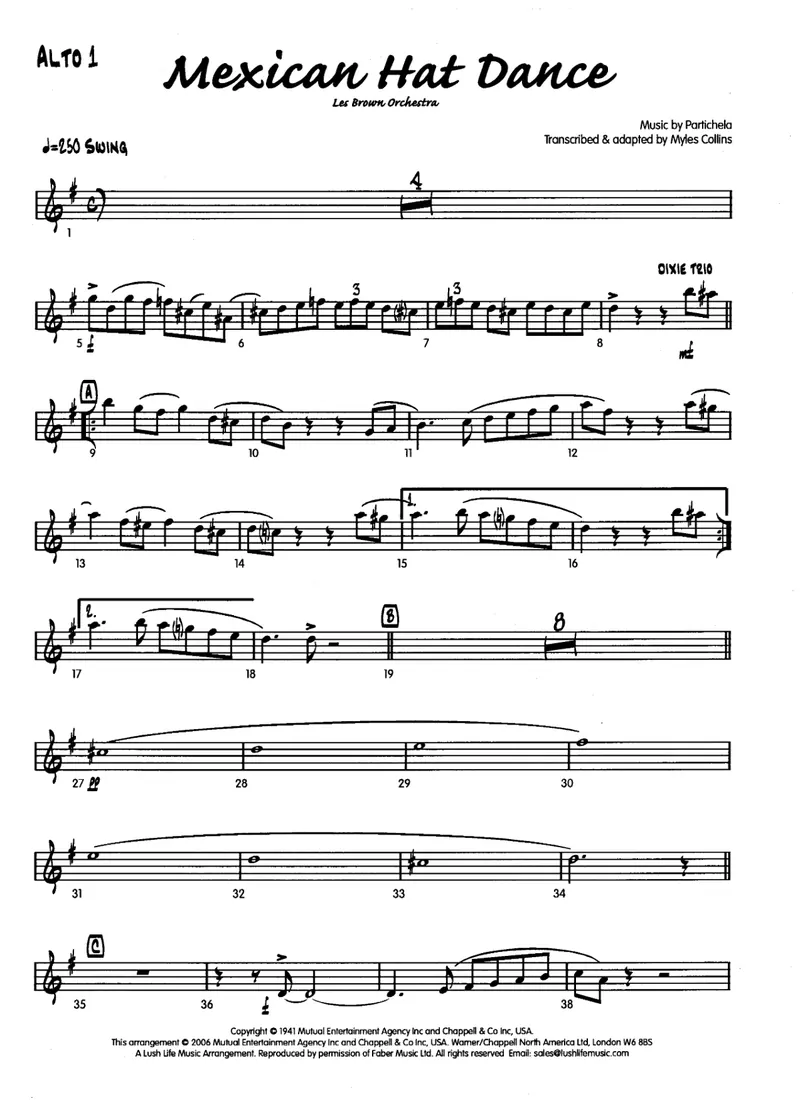 Mexican Hat Dance score preview