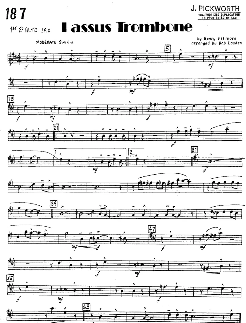 Lassus Trombone score preview
