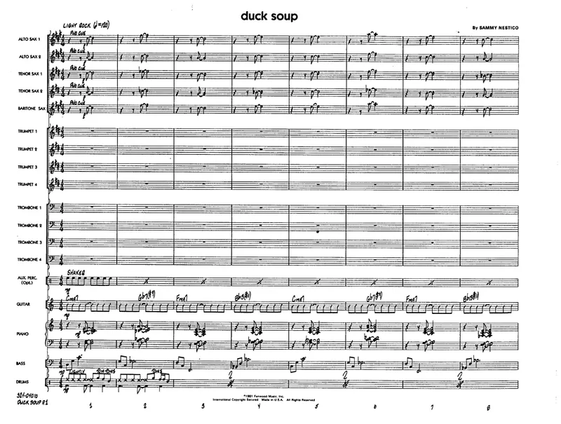 Duck Soup score preview