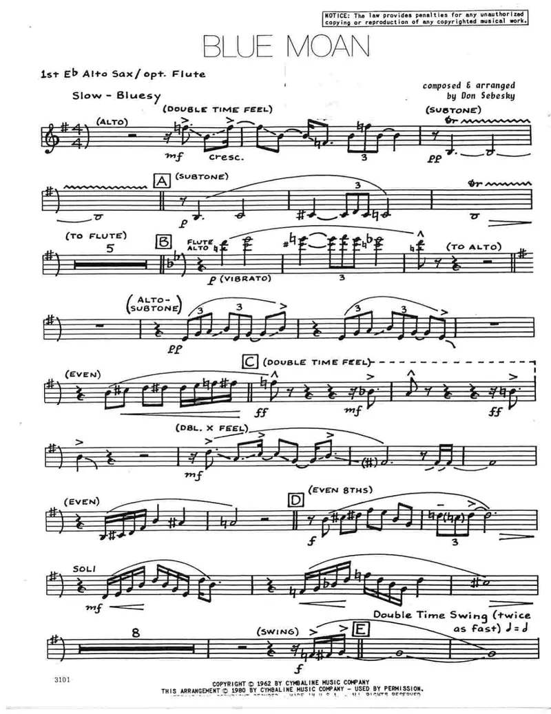 Blue Moan score preview