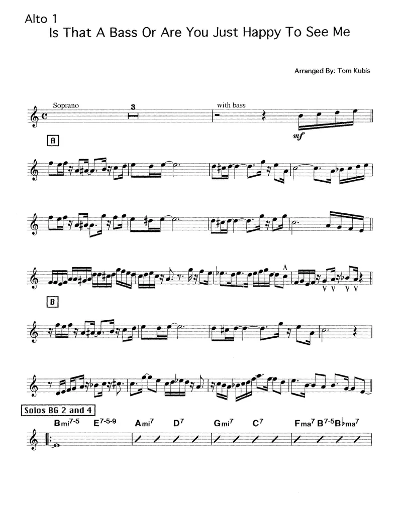 Is That A Bass Or Are You Just score preview