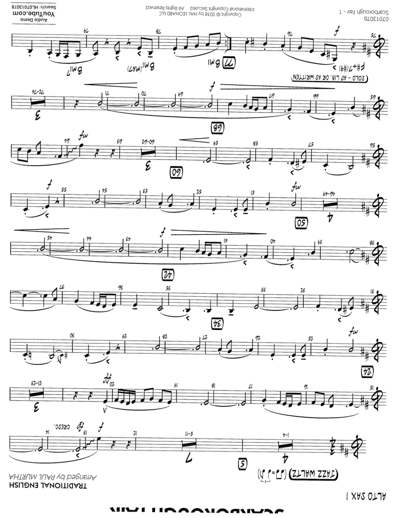 Scarborough Fair score preview