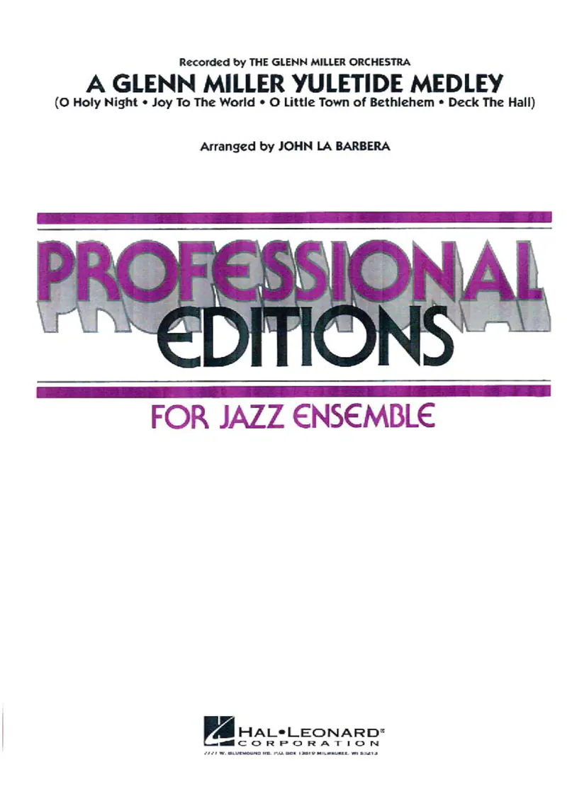 A Glenn Miller Yuletide Medley score preview