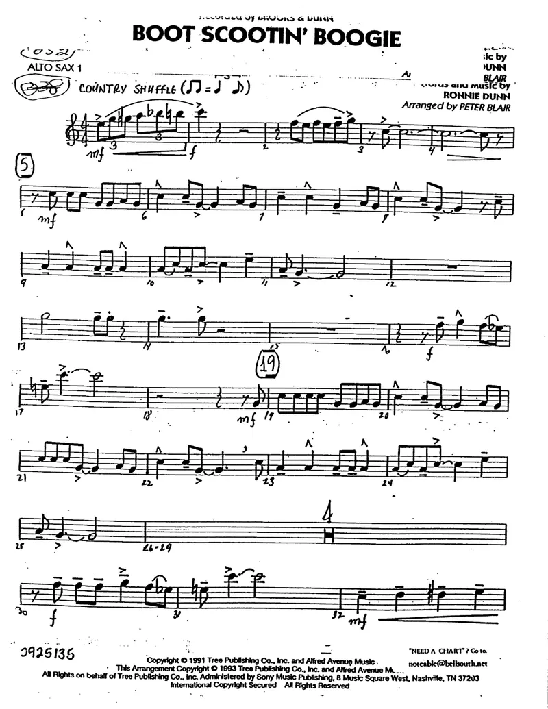 Boot Scootin' Boogie score preview