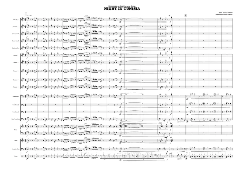 Night In Tunisia score preview