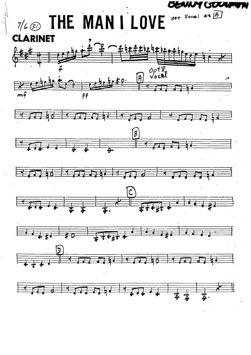 The Man I Love 2 Arr score preview