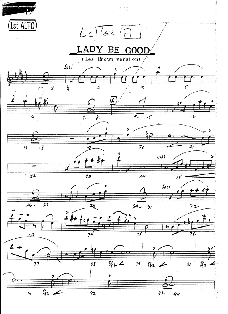 Lady Be Good score preview