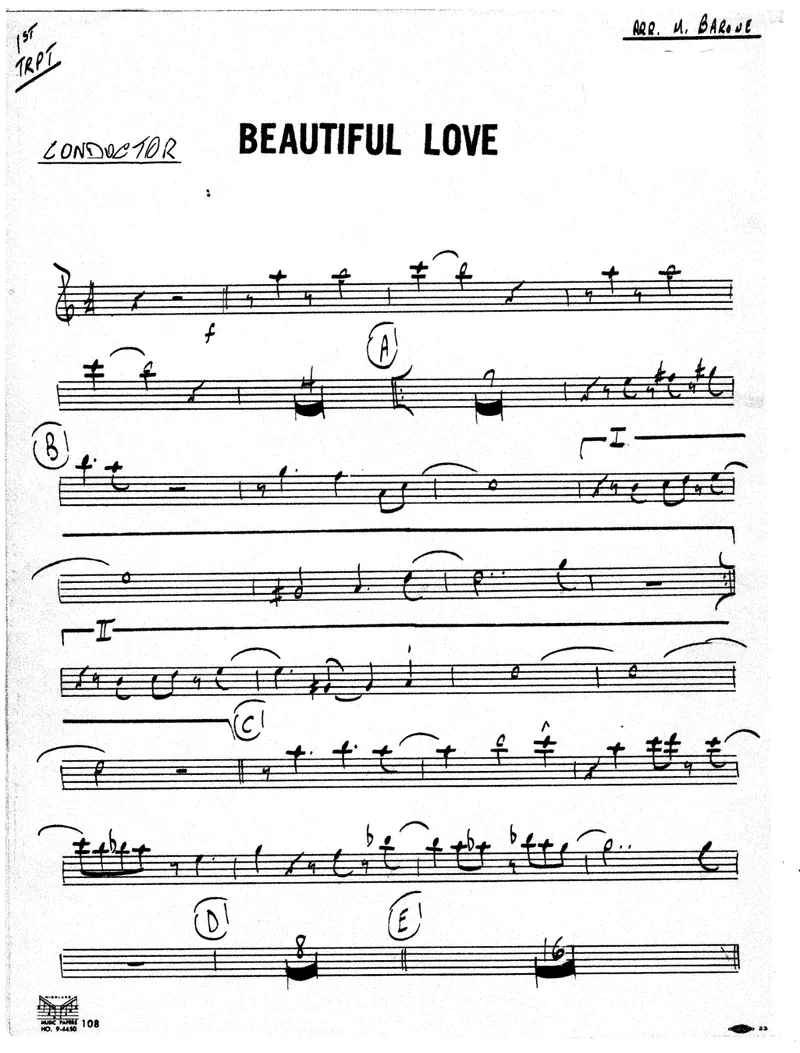 Beautiful Love score preview