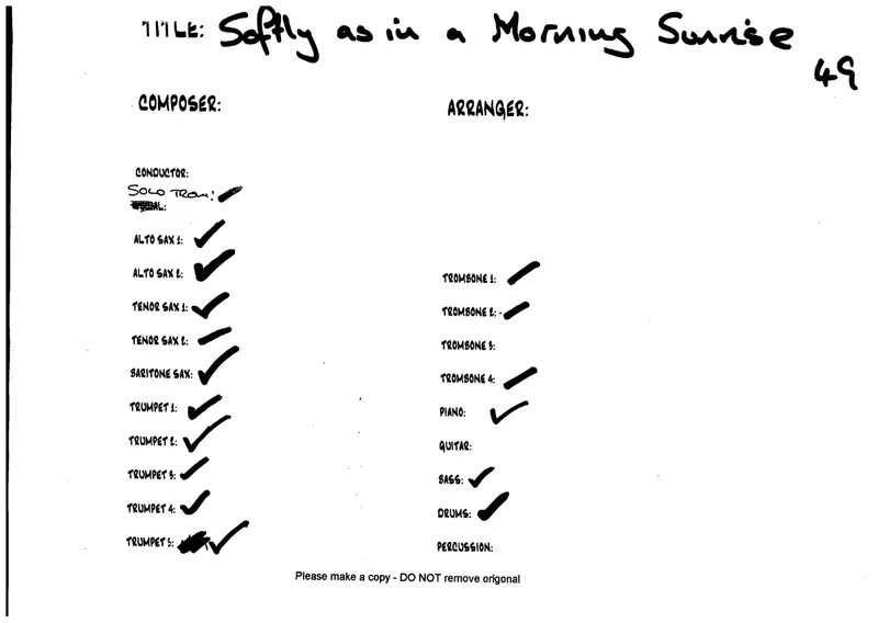 Softly As In A Morning Sunrise preview page 1