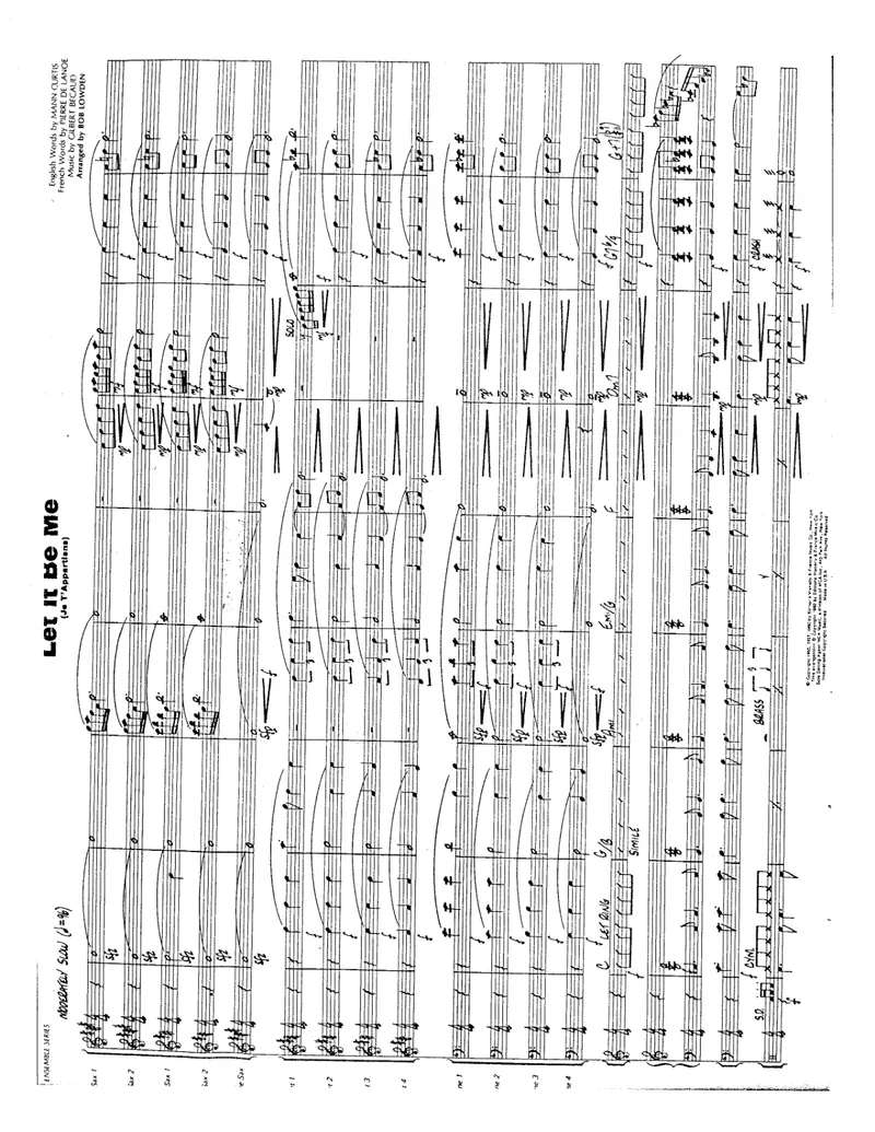 Let It Be Me score preview