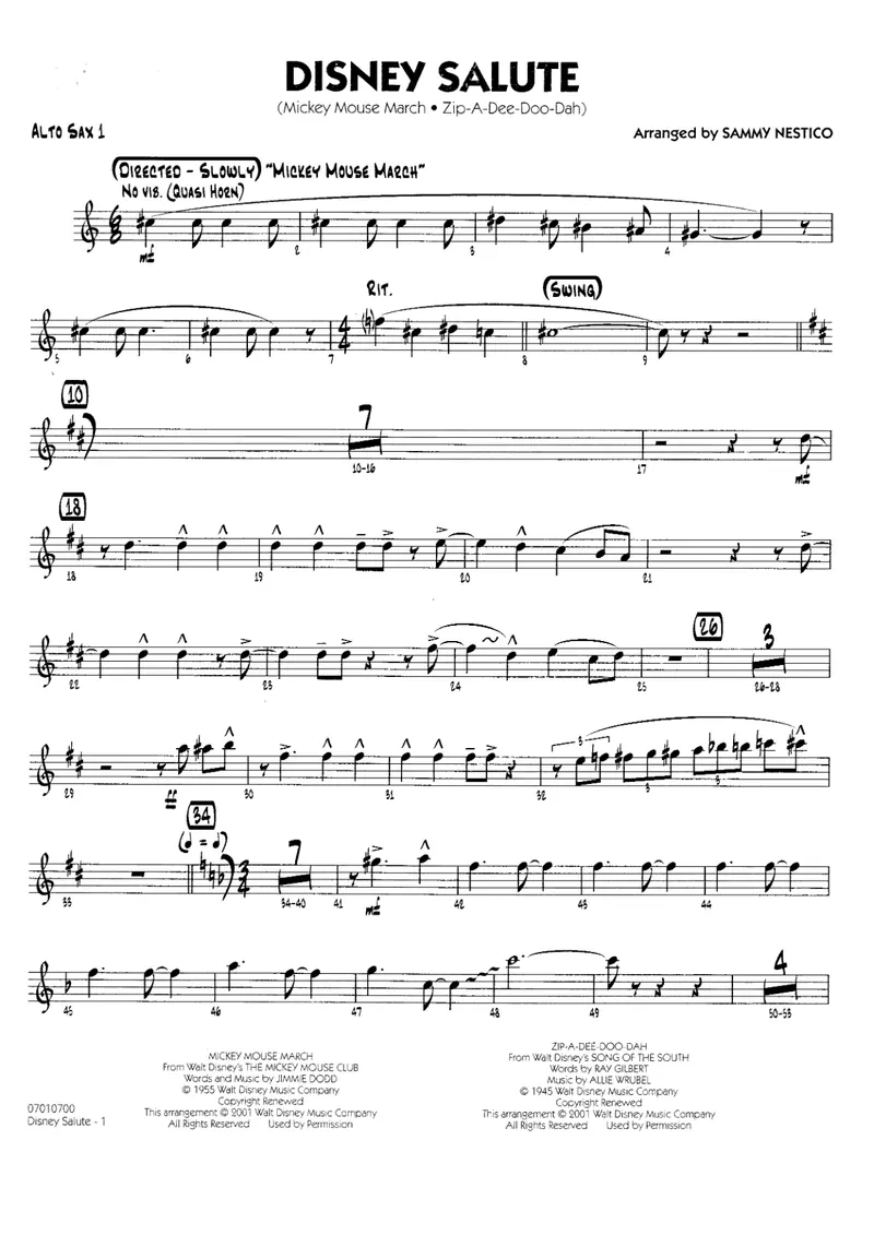 Disney Salute score preview
