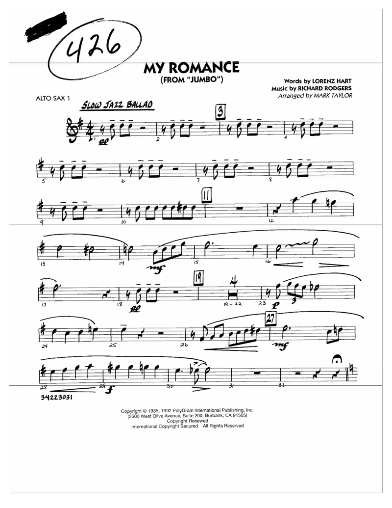 My Romance score preview