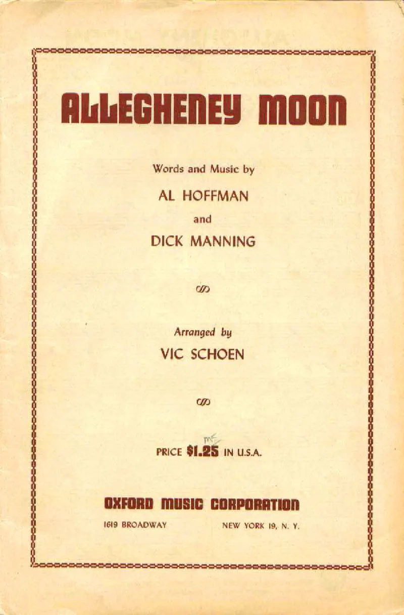 Allegheney Moon score preview