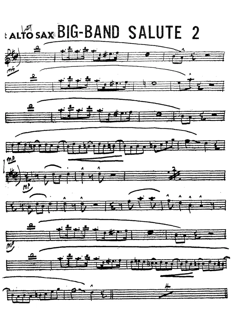 Big Band Salute score preview