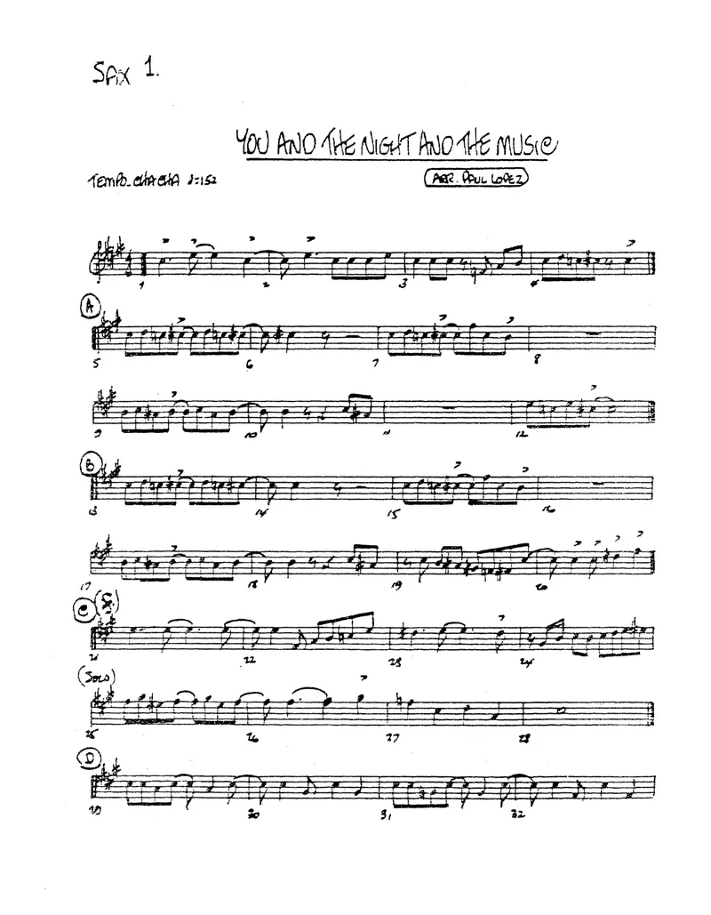 You And The Night And The Music score preview